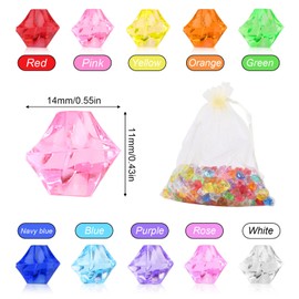 Pack of 150 Children's Diamonds, Crystals Children, Acrylic Diamonds Decoration, Gemstones Children's Birthday, Glitter Stones Large, Gemstones Digging for Children, Wedding, Vase Filler, Treasure,
