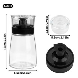5.5OZ Leakproof Small Glass Oil and Vinegar Cruets Oil Dispenser Bottles Containers for Kitchen Camping Travel BBQ