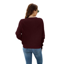 TASAMO Women's Long Sleeve Open Front Cropped Cardigan Sweater Elegant Shrugs for Women