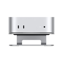Qwiizlab Aluminum Stand for 2024 Mac Mini M4/M4 Pro, Convenient Acess to Power Bottom, Anti-Scratch, Anti-Slip, Avoid Overheating, Durable and Sturdy Design (Silver)