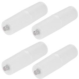 HOMEFUNTIME Battery Adapter Converter for AAA to AA Battery Transparent Cases Holder Shell with Metal Contacts on Bottom(Clear Color,Pack of 4)