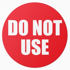 Do Not Use Labels (1.5 inch, Red - 600 Labels) Clear & Bold Do Not Use Signage Stickers for Quality Control, Inventory Control, Shipping & Handling - Highly Visible