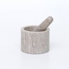 houseproud Crush Mortar with Pestle Marble Beige Traditional Kitchen Tool