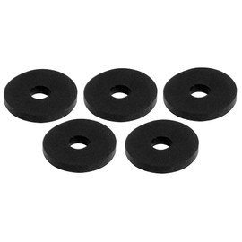 Herco Black Silicone High-Temperature Industrial Grade Rubber Washers - 5/16" ID x 15/16" OD x 1/8" Thk - Pack of 4