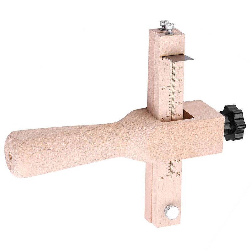 Wooden Hand Leather Strip Strap Adjustable Cutting Tool DIY Craft