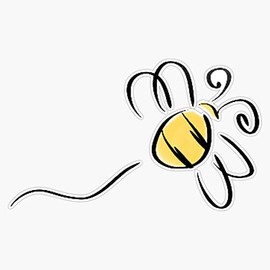Bumble Bee Bumper Sticker Vinyl Decal 5 inches