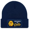 MoonWorks® Men's Beanie with Patch Knitted Hat Saying Meme Psychical