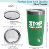 Flairy Land Tech Support Green Tumbler 20oz - Stop complaining