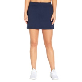 Balance Collection Womens Emily Woven Snap Pocket Skort, Navy Blazer, Small