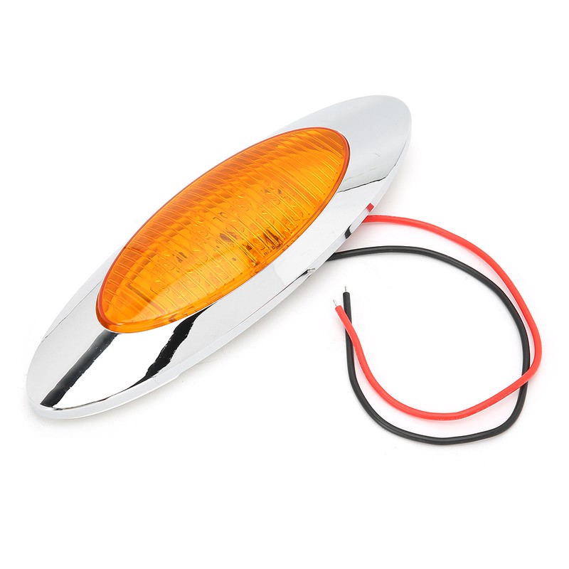 4pcs 6.5in 16LED Oval Side Marker Light 12V DC Shockproof