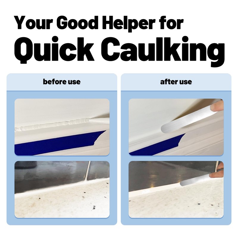 7-piece Caulking Spatula Tool Set, Professional Stainless Steel Caulk Finishing