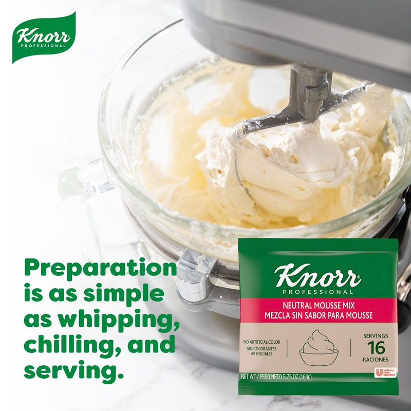 Knorr Professional Neutral Mousse Dessert Mix No Artificial Colors, 5.75