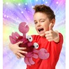 DolliBu Pink Tie-Dye Crab Plush - Super Soft Stuffed Animal,
