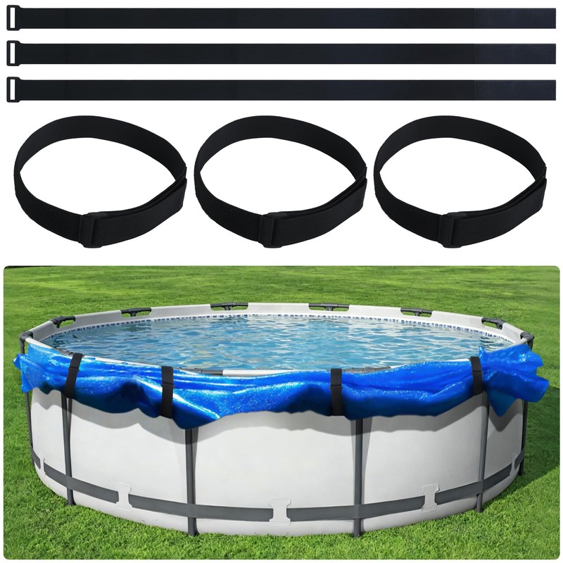 WBCBEC 6Pcs Solar Pool Cover Holder, Adjustable Solar Cover Straps