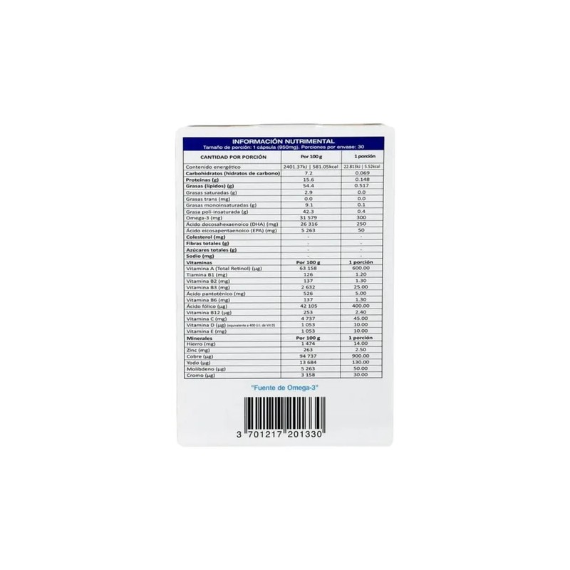 Ogestan Plus 950 Mg Con 30 Cápsulas | Suplemento Prenatal