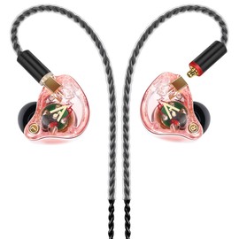 Vibes 202 Wired Earbuds - HiFi in Ear Monitor Headphones – Professional Noise Isolating Ear Buds - Clear Sound, Deep Bass & Comfort-Fit Earphones - MMCX to 3.5mm & Silver Plated Cable - Carrying Case