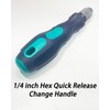 1/4" Bit Driver Handle, 1/4 inch Hex Quick Release Bit
