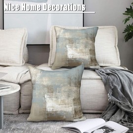 Mondiafy 2 Pack Throw Pillow Covers Gray 18x18 Soft Touch Cushion Covers Decorative Pillow Cases for Home Sofa Couch Decorations