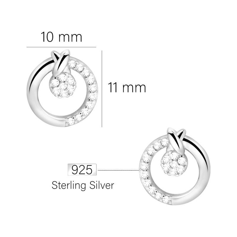 SOFIA MILANI - Women's Earrings 925 Silver with Zirconia Stones