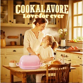 Cast Iron Bread Oven,6 QT Bread Oven,Thick Enameled Loaf Pan with Lid,Bread Pans for Homemade Bread,14.5"Dutch Oven for Bread Baking,Dutch Oven-with Silicone Baking Mat&Recipe,Gifts for Family,Pink