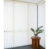DALIX PVC Vertical Blind Replacement Slats Curved Smooth White 82.5