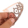 2 Sets Bridal Sash Rhinestone Tiara Kit Shiny Rose Gold