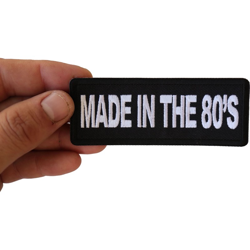Made in The 80s Patch - 4x1.5 inch - Embroidered