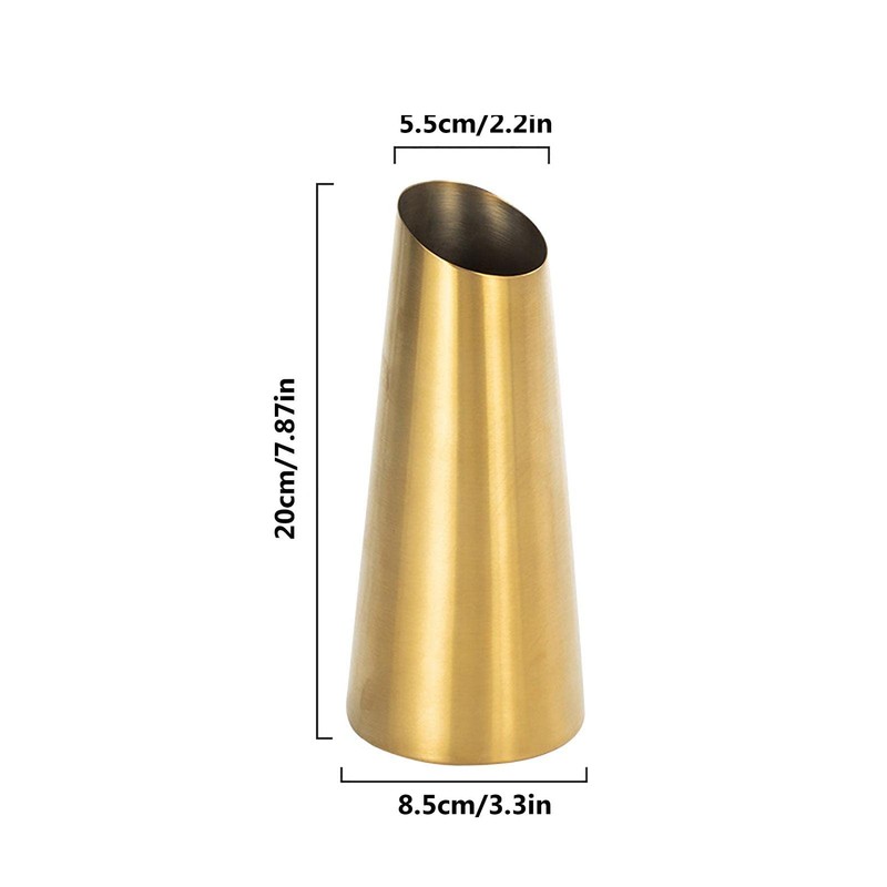 Generic Metal Flower Vase,Golden Vase Stainless Steel Decorative Creative -