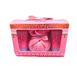 Japan Grand Champagne Magnifique Rose Bath Gift OR Type Royal Rose Body Soap Clear Set of 4 Assorted