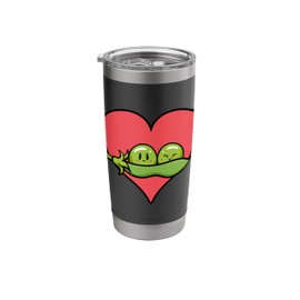 Pea Heart Vegetarian Seed Pod Flowering Plant Vegans Stainless Steel Insulated Tumbler