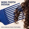 2Pcs Blue Salon-Style Hair Pick and Barber Comb - Pick