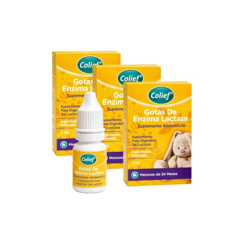 Colief Gotas de Enzima Lactasa 7ML, 3pzs