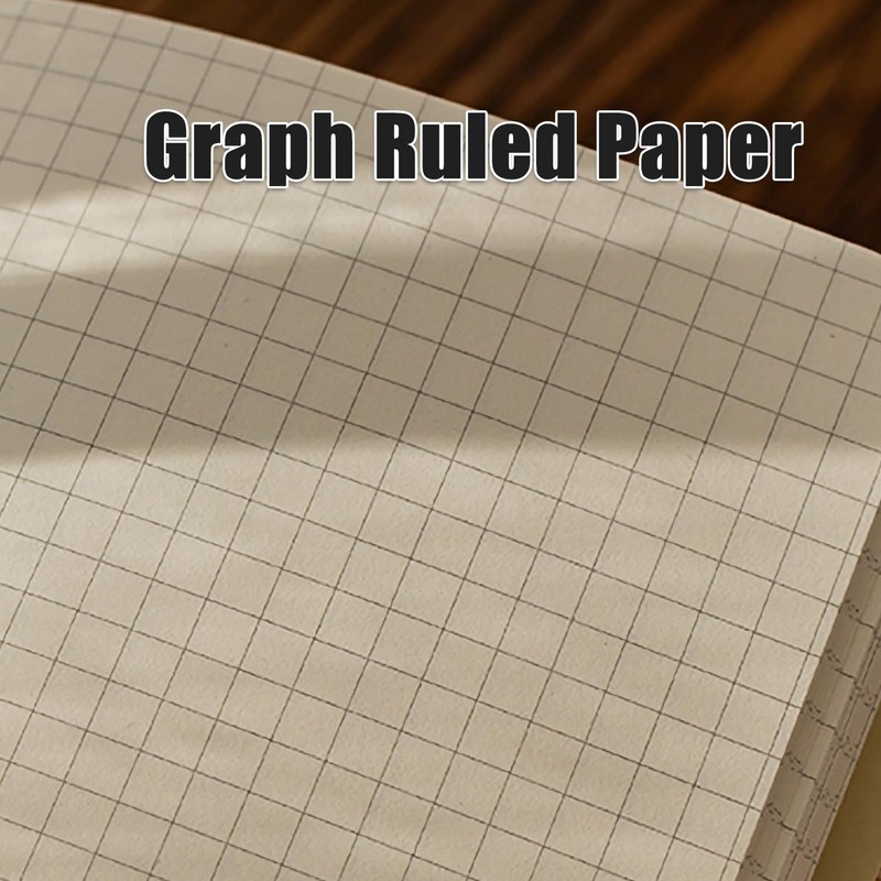 UIRIO Graph Paper Notebook (Pink) - A5 Grid Notebook Quad