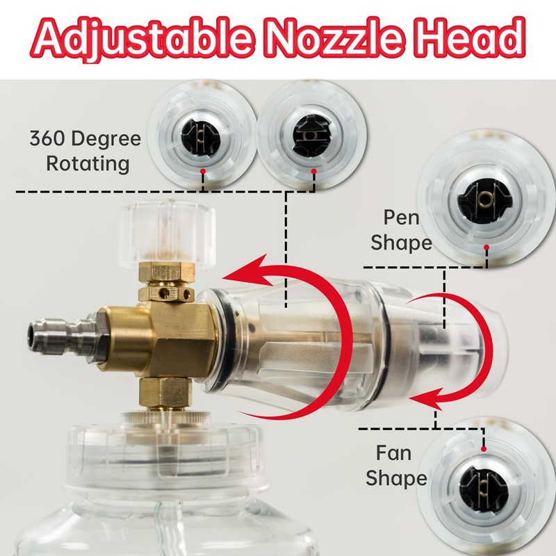 Foam Cannon for Pressure Washer with 1/4 Inch Quick Connect