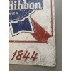 Pabst Blue Ribbon PBR Beer nostalgic metal tacker tin sign