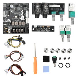 FORIOT Zk-502T Bluetooth Amplifier Board,50W 2.0 Channel Amp Board with Treble and Bass Control,Bluetooth 5.0 Amplifier Board DC 12-24V Stereo Amp Module for DIY Speakers
