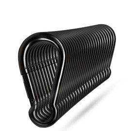 Ekunbuy Black Carabiner Clip, Heavy Duty Spring Snap Hook Quick Link for Outdoor Camping, Hiking, Fishing, Swing Set, Hammock, Keychain (M5-24pcs)