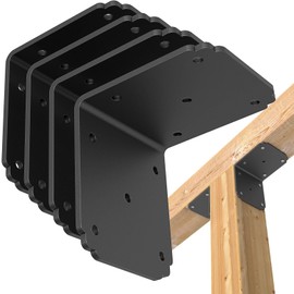 4x4x3.5 Pergola Brackets,Heavy Duty L Bracket for Wood,(4pcs) Corner Brackets for Deck/Shelf/Fence
