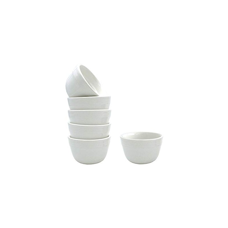 Tuxton Home THCWB0752-6B Concentrix Ceramic Mini Bowl, 7.5-Ounce, White