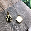 IN SELECT Gold Paw Locket Memorial Cremation Urn Necklace for