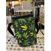 Trendy Circle Lunch Bag Green Plants Shoulder Strap for School