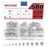 Hilitchi 500 Pcs 11 Size SAE Precision Bearing Steel Ball