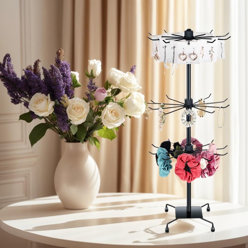bahforam 3 Tier Spinner Display Rack Retail Display Stand Metal