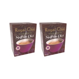 Royal Tea Saffron Chai Sweetened 220g (Pack of 2) – Premium Instant Tea – Saffron Flavored Tea – Natural – Instant Saffron Indian Tea