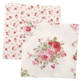 TEHAUX 1sheet Delicate Floral Fabric Sheet for Crafting Patchwork Material for Quilting Home Decor and Sewing Projects