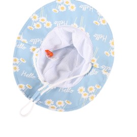 Connectyle Girls Sun Hat for Child Kids UPF 50+ Breathable Bucket Hat Floppy Wide Brim Summer Beach Hat for Toddler Daisy L
