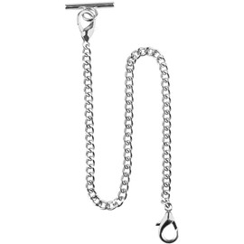 Pocket Watch Chain Albert T-Bar Chain Antique T Shaped Hanging Watch Chain 15 Inch Single Link Vest Belt