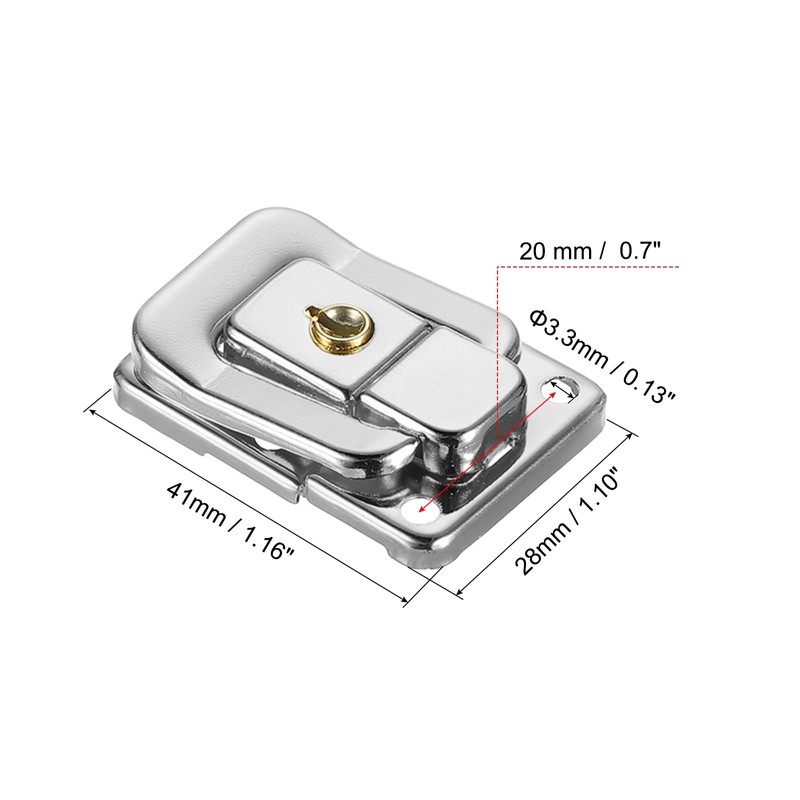 PATIKIL Suitcase Lock Hasp 1.6" x 1.10",1Pcs Iron Toggle Catch