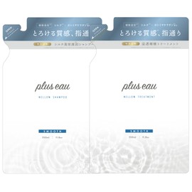 Plus eau Mellow Shampoo & Mellow Treatment, Smooth Refill, 11.8 fl oz (350 ml) Refill Set, White Floral & Pear Scent