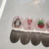 [Ar] Hello penguin handmade nail tip drawing nail art specialist